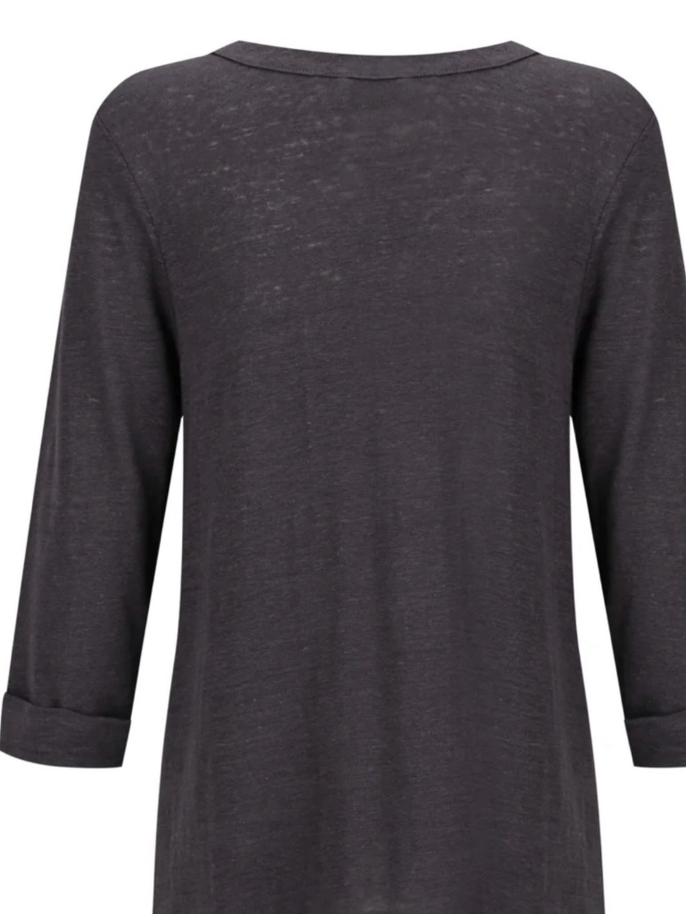 Nomad the Label, Marlee Linen Jersey Top, Charcoal - Picture 6 of 12
